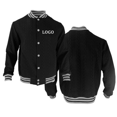 Men'S Jacquard Bomber Jacket