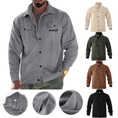Men's Washed Cotton Hooded Military Jacket