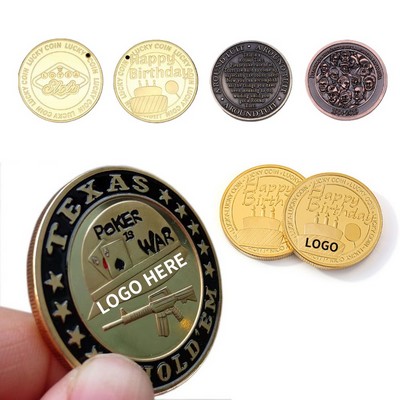 Custom Engraved Zinc Alloy Commemorative Medal