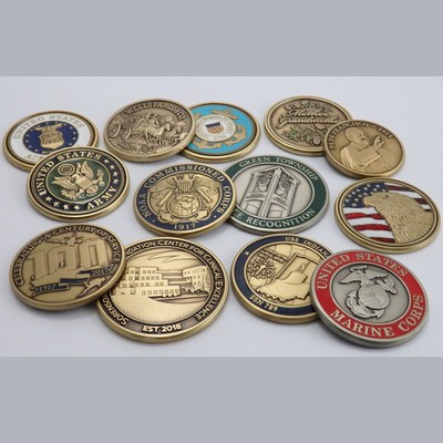 Die Struck Solid Brass Coin (2"x0.144")