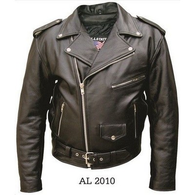 Men's Premium Motorcycle Jacket - Solid Black
