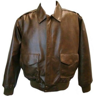 Men's Vintage Distressed Brown Aviator Solid Leather Bomber Jacket