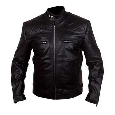 Stylish Quilted Design Leather Jacket