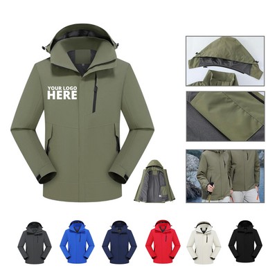 Waterproof Windbreaker w/Pockets Outdoor Hiking Jackets