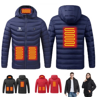 4 Area Heating Winter Jacket Waterproof Puffer Padding Jackets