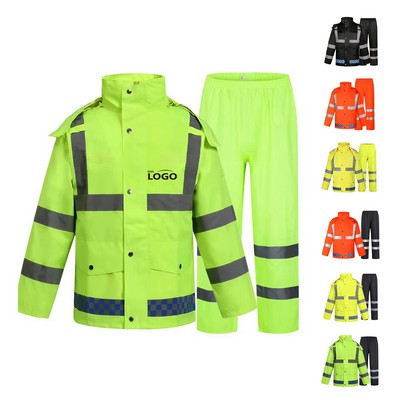Waterproof Reflective Raincoat Suit