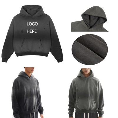 Premium Blend Vintage Cropped Hoodie